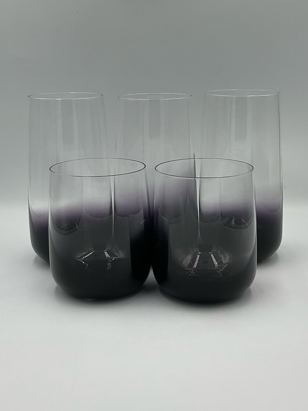 JoyJolt Black Swan Rocks Glass And Highball Glass Collection